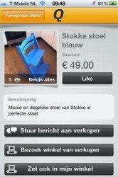 Qonfy te koop blauwe stoel