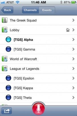 TeamSpeak 3 kanalen kiezen iPhone