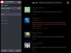 Twitterrific met zijbalk iPad