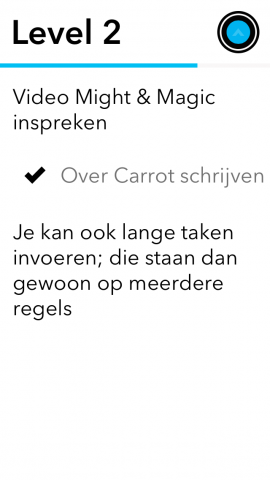 Carrot takenlijst completeren