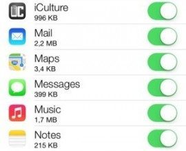 Dataverbruik iOS 7