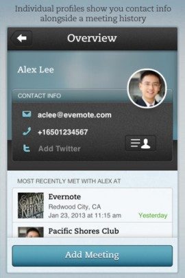 Evernote Hello contactinformatie