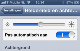 Helderheid iOS