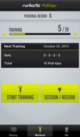 Runtastic workout PullUps