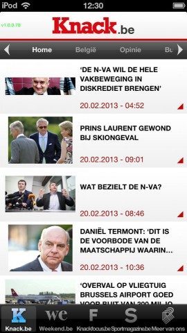 Knack.be iPhone-app nieuws