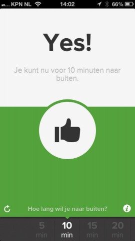 Naar buiten thumbs up