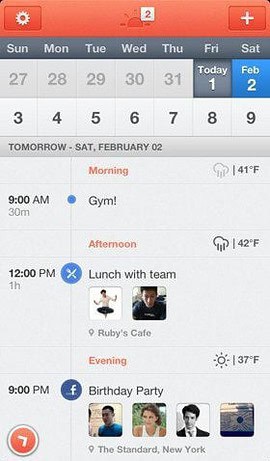 Sunrise Calendar iPhone