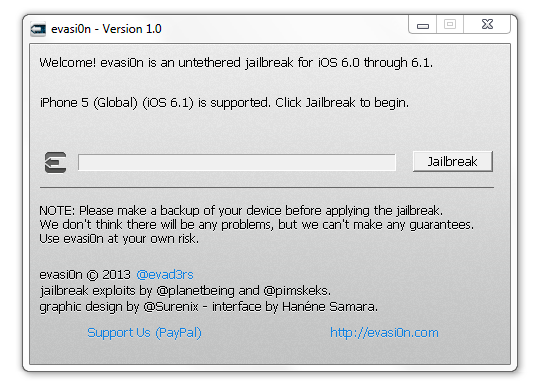 evasi0n jailbreak voor iOS 6