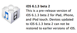 iOS 6.1.3 beta 2