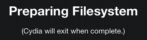 Cydia: preparing filesystem