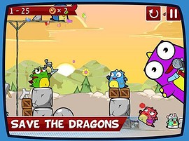 GU DI Up In Flames Angry Birds-like game iPad iPhone