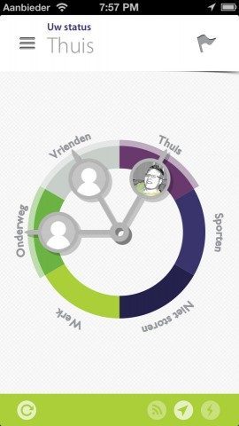 QloqSpot standaardthema klokkijken met vrienden