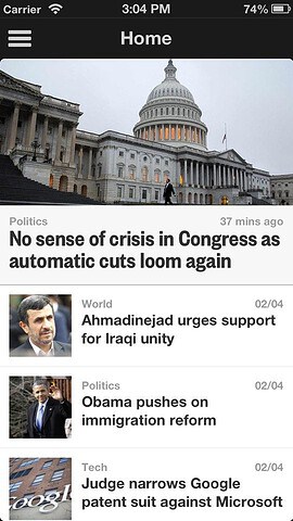 Reuters nieuws-app iPhone