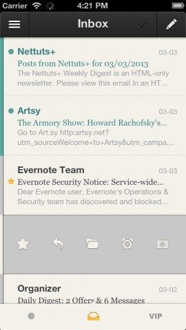 Seed Mail unified inbox met swipefunctie