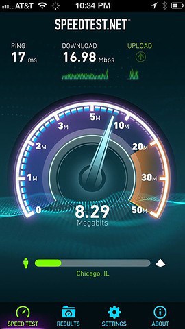Speedtest.net snelheidstest iPhone