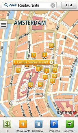 TomTom Places locaties op kaart