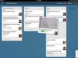 Trello iPad screenshot projectmanagement