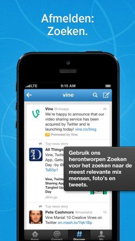 Twitter update voor brede doelgroep