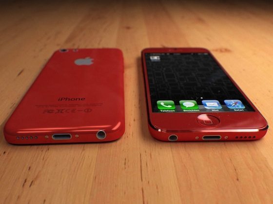 4-inch budget iPhone rood bovenkant en onderkant