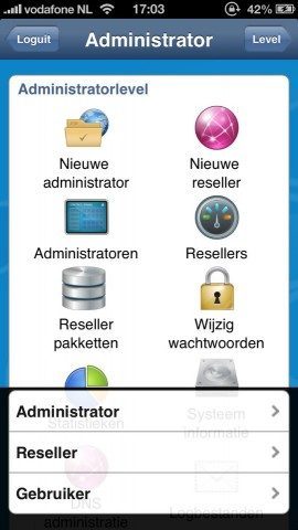 DA for iPhone DirectAdmin-app administrator