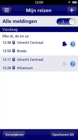 NS Reisplanner Xtra Mijn reizen