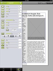 Quark DesignPad indeling pagina