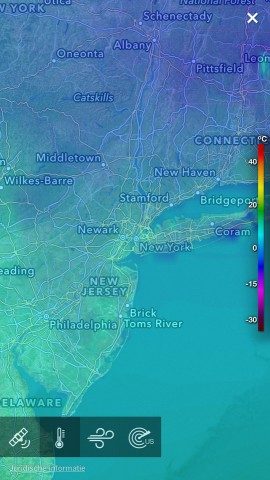 Yahoo Weer temperatuur op kaart