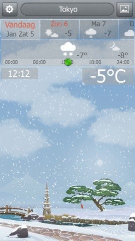 YoWindow sneeuwomgeving