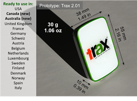 Trax gps-ontvanger iPhone