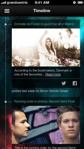 Eurovision Song Contest iPhone app nieuws