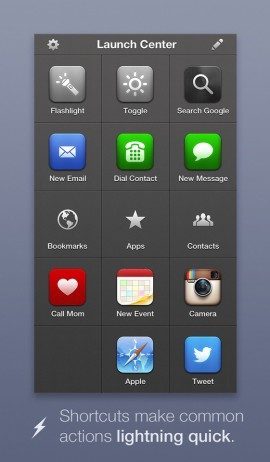 Handige iPhone tools Launch Center Pro