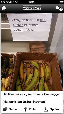 Taalvoutjes iPhone bananen