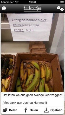 Taalvoutjes iPhone bananen