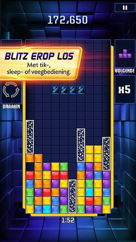 Tetris Blitz blokken neerzetten