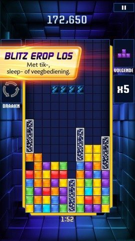 Tetris Blitz blokken neerzetten