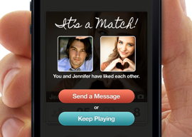 Tinder dating-app header iPhone