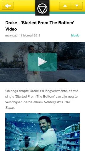 Versheid artikel iPhone-app