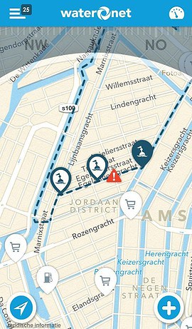 Waternet route Amsterdam