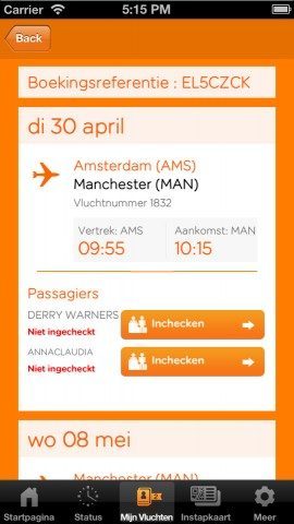 easyJet moet je nog inchecken