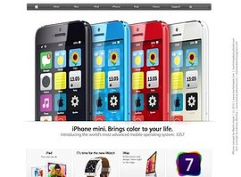 iPhone mini iOS 7 frontpage