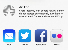 AirDrop deelscherm