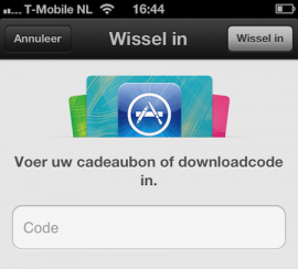 App Store promocode