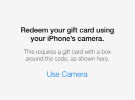 App Store redeem camera