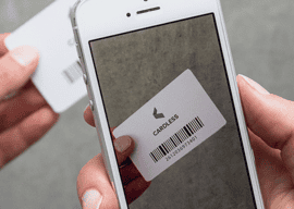Cardless iPhone kaartje scannen