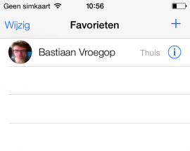 Favorieten iOS 7 Telefoon