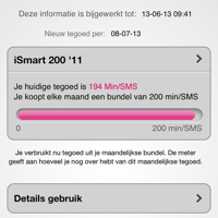 My T-Mobile iPhone screenshot gebruik