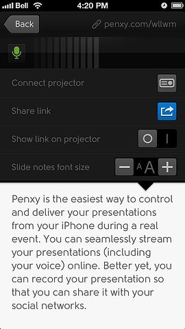 Penxy projector verbinden