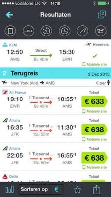 Skyscanner voor iPhone