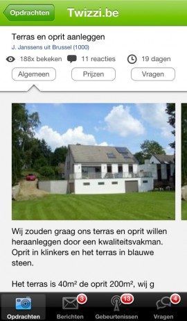 Twizzi opdracht terras huis