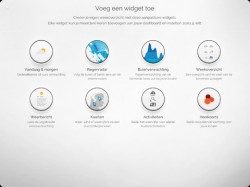 Weeronline widget instellen